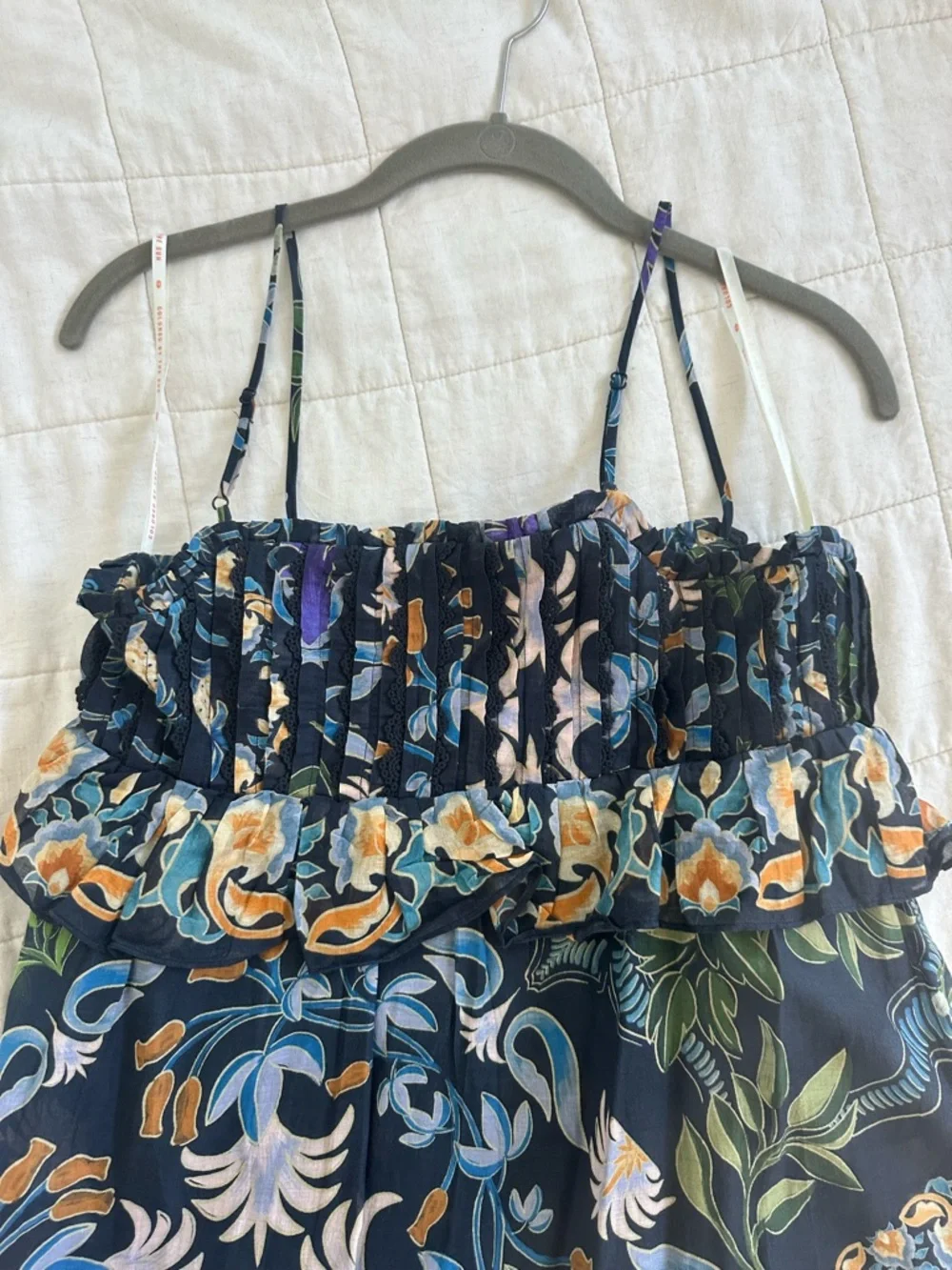 Farm Rio Floral Ruffle Midi Dress - Picture 4 of 10